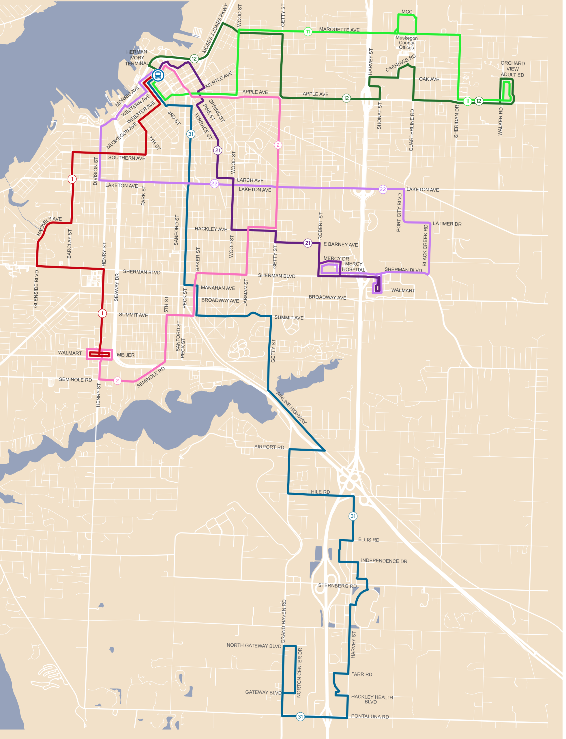 Graphic of MATS System Map